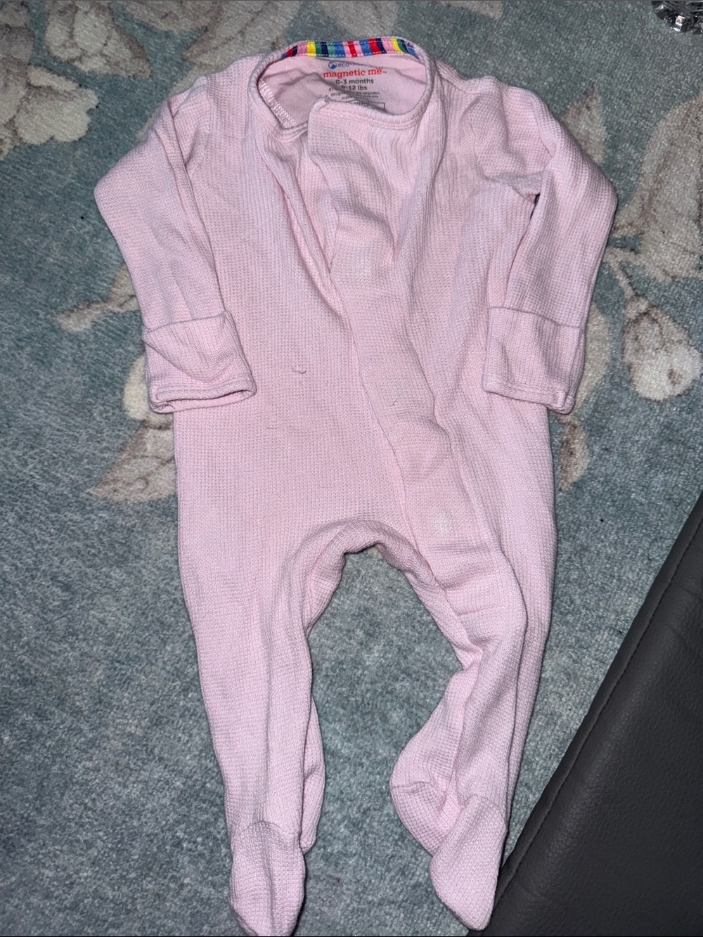 Magnetic Me Pale Pink Footed Baby One-Piece